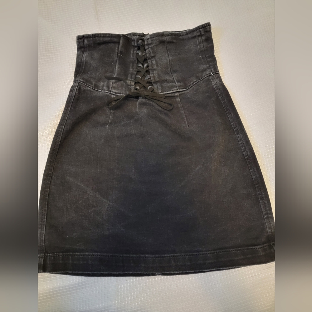 Black Denim bodycon Skirt